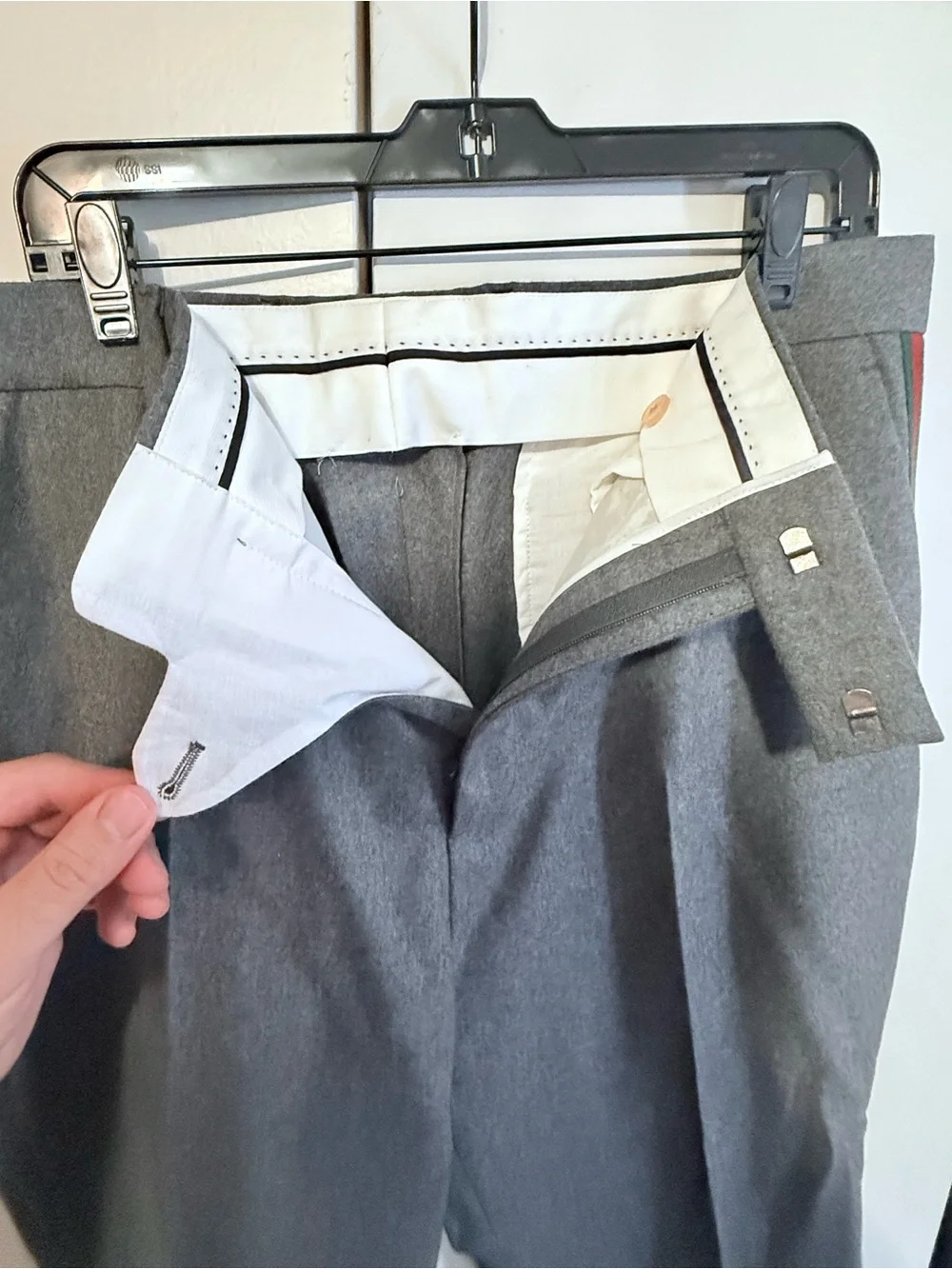 Gucci Classic Men's Gray Dress Pants with Subtle Side Stripe
